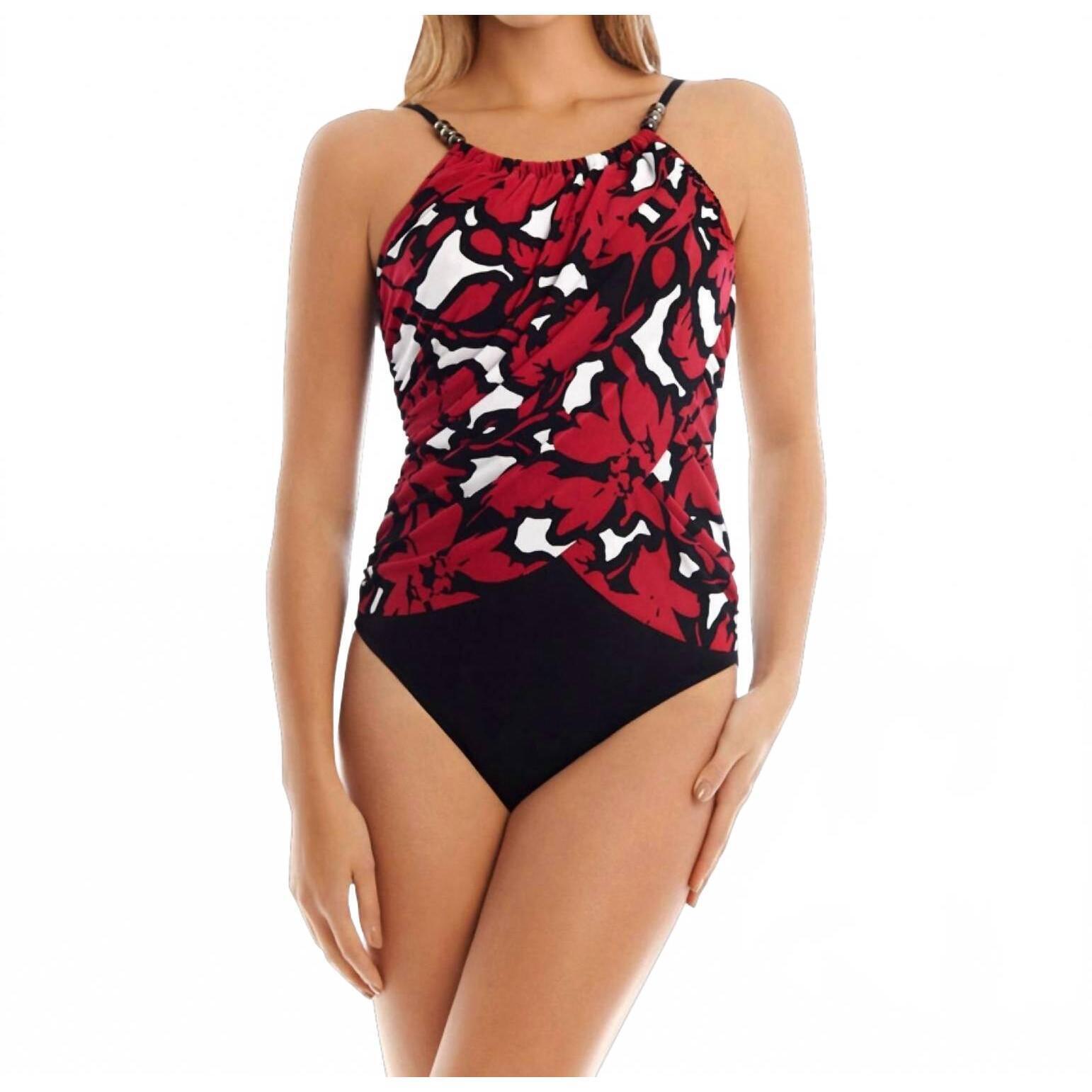 New Magicsuit High Neck Underwire One Piece Swimsuit In Mag Wild Flower